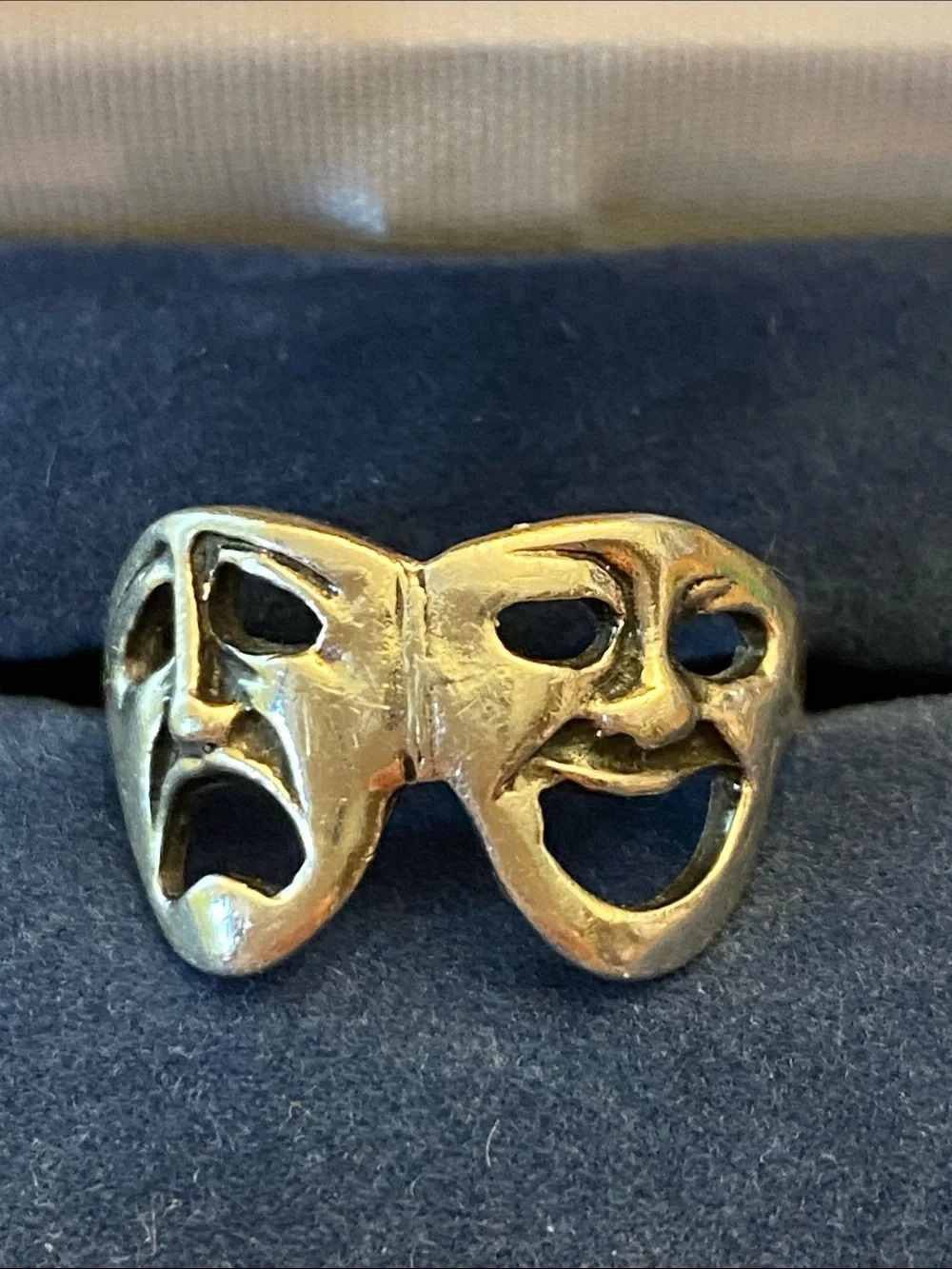 Sterling Silver Tragedy Theater Mask Ring